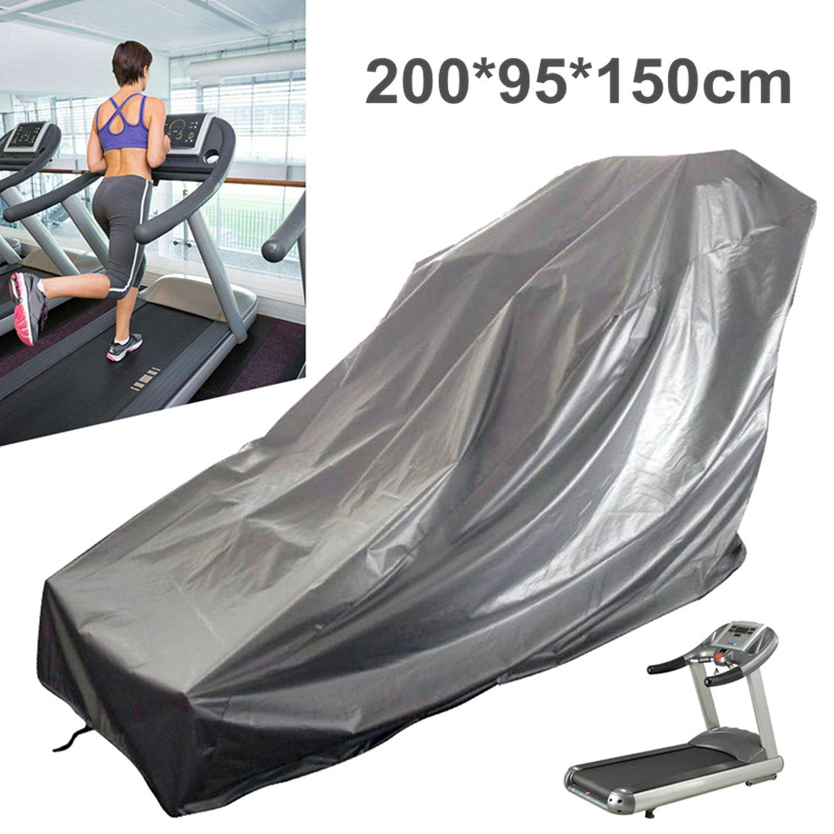 Dust and rain cover for household mini treadmill