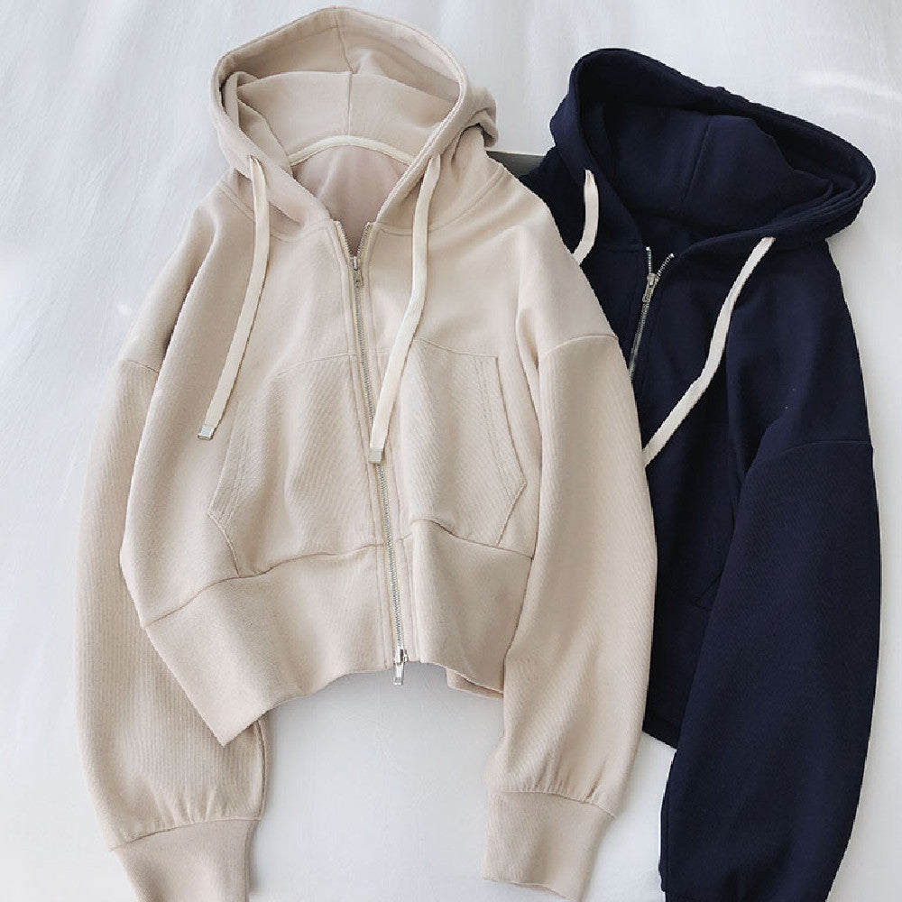 Cotton Small Hoodie Coat Women