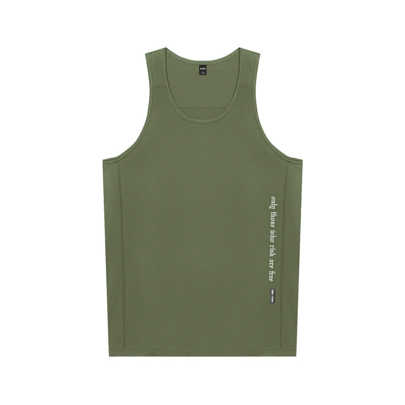 Solid Color Running Workout Vest Men